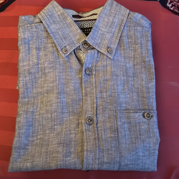 TED BAKER London linen shirt Small retails $185 - Picture 10 of 10